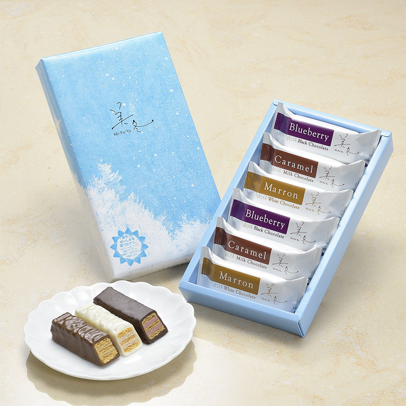 日本白色恋人美冬巧克力威化夹心饼干礼盒装圣诞节情人礼物6枚