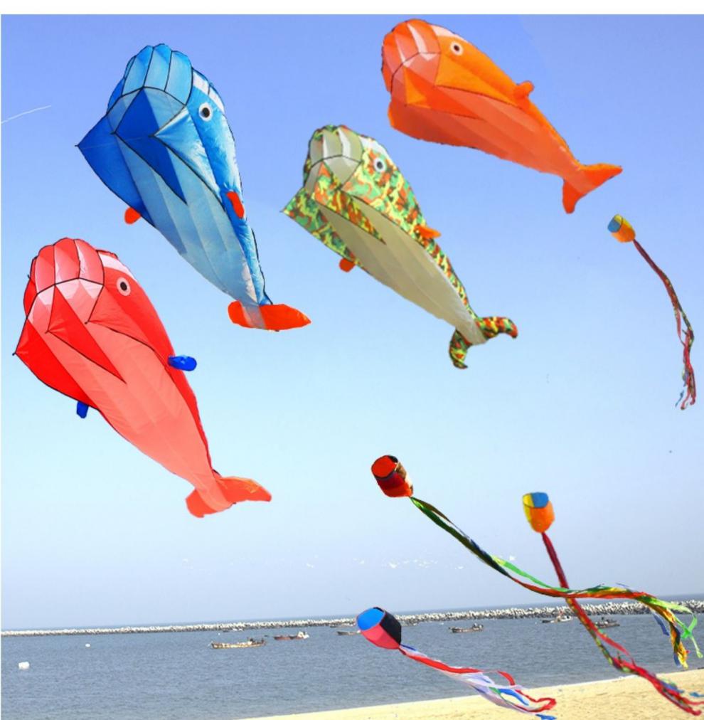 智鲸鱼软体风筝大人专用微风易飞立体大型大网红2022年新款 蓝鲸鱼(仅