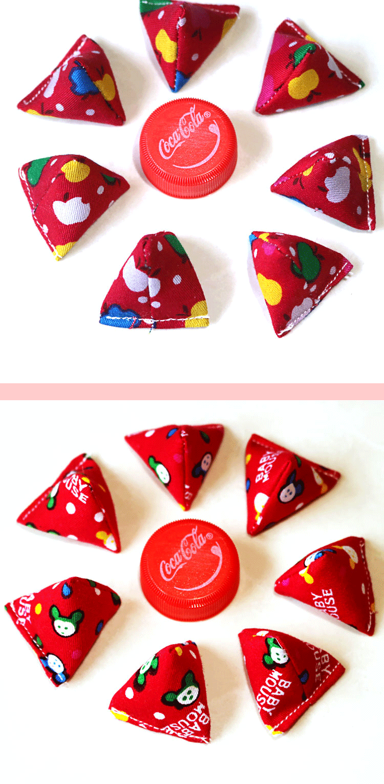 小沙包手抓石子小号幼儿园儿童小学生手工三角沙包抛石子游戏玩具 7