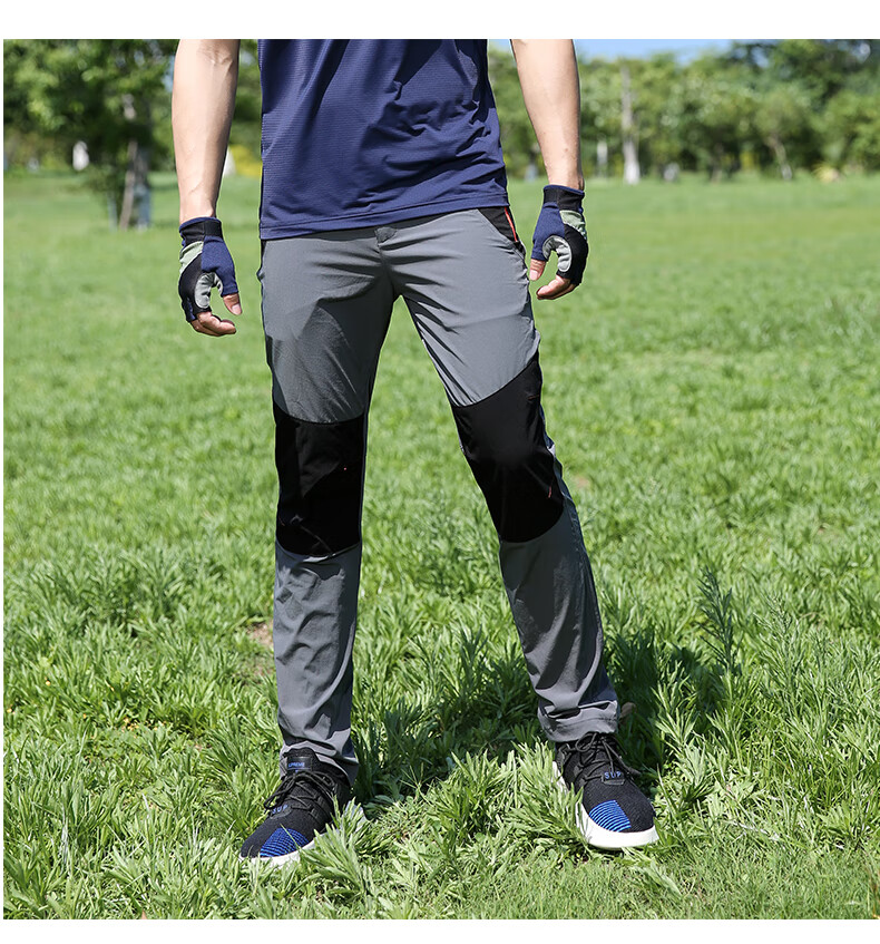户外运动户外速干裤男快干长裤薄款冲锋裤弹力透气大码运动徒步登山夏