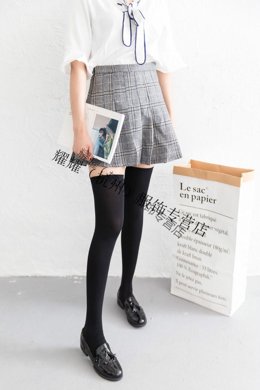 浪莎官方长筒袜女过膝春秋中厚防勾丝大腿袜防下滑高筒袜半截中筒肉色