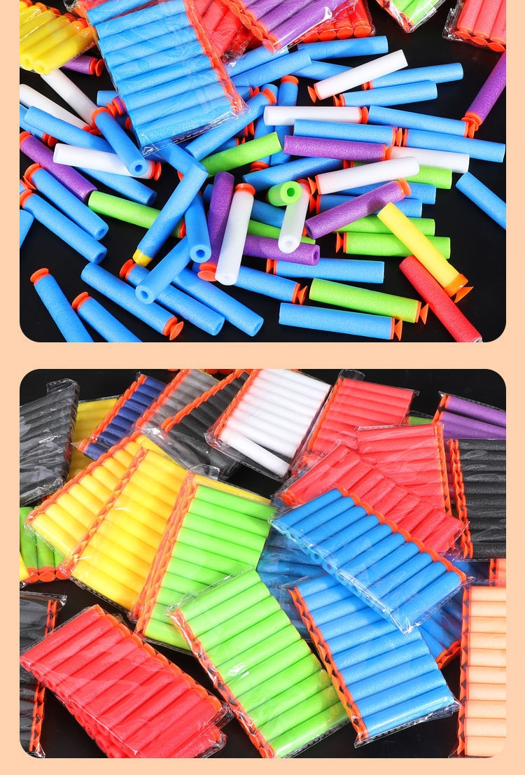 软弹枪子弹配件海绵吸盘泡沫eva短款子弹通用各品牌玩具枪专用软弹