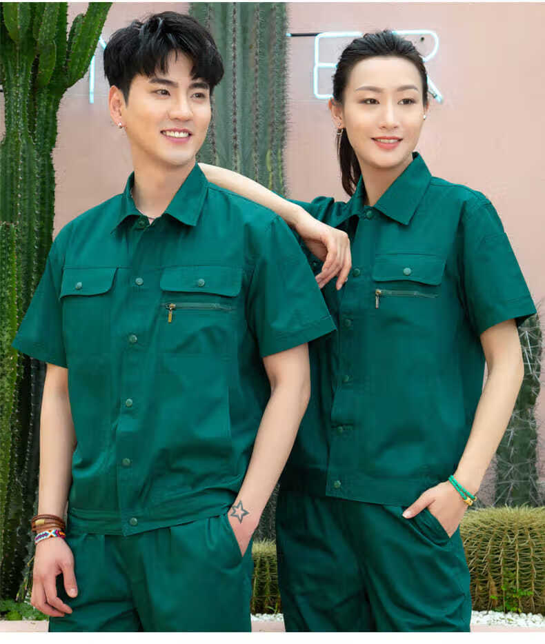 夏季园林绿化工作服套装男薄款长短袖物业环卫保洁清洁工人劳保服h8