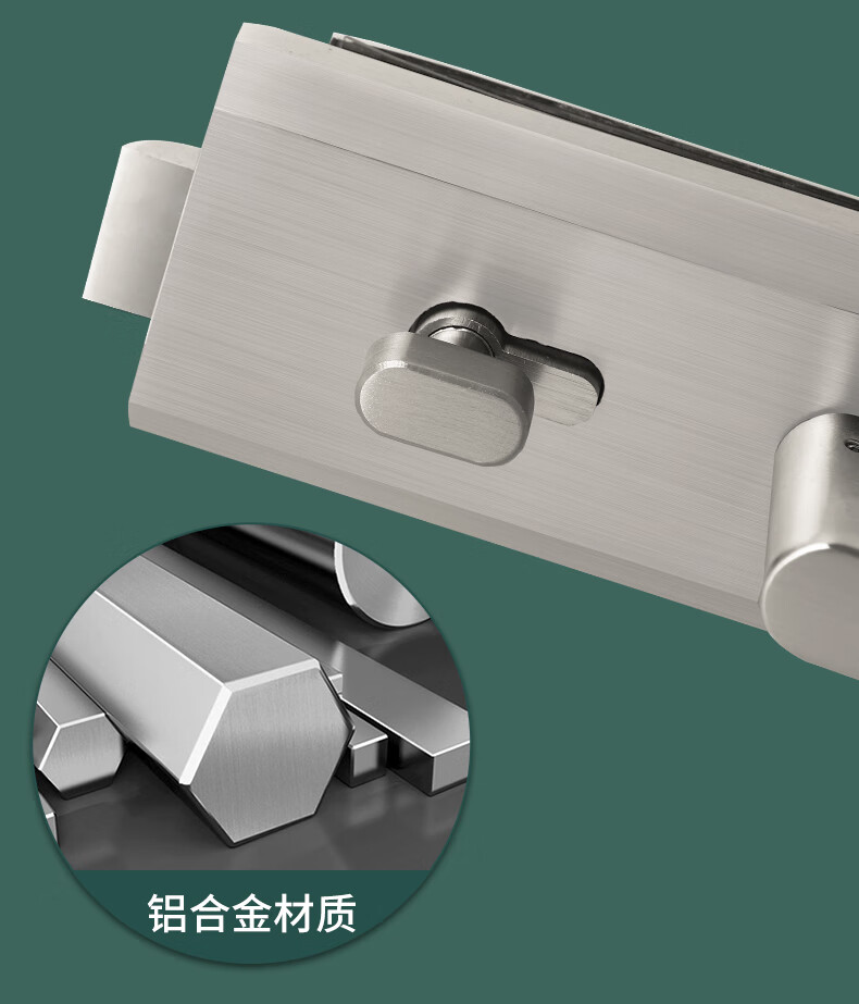 玻璃门锁不锈钢执手锁办公室门锁隔断门锁缺口玻璃门锁单门拉丝缺口