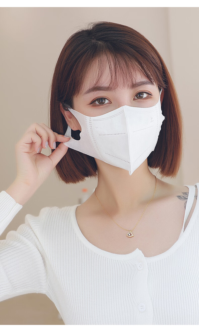 恒坤网红3d立体口罩一次性潮款防晒防尘透气n95不勒耳女夏季薄款口罩