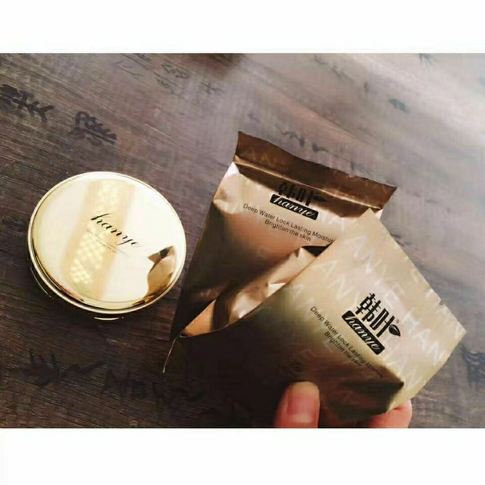 裸妆保湿粉底隔离霜防汗不1脱1妆l加两个替换装韩叶气垫加两个替换装