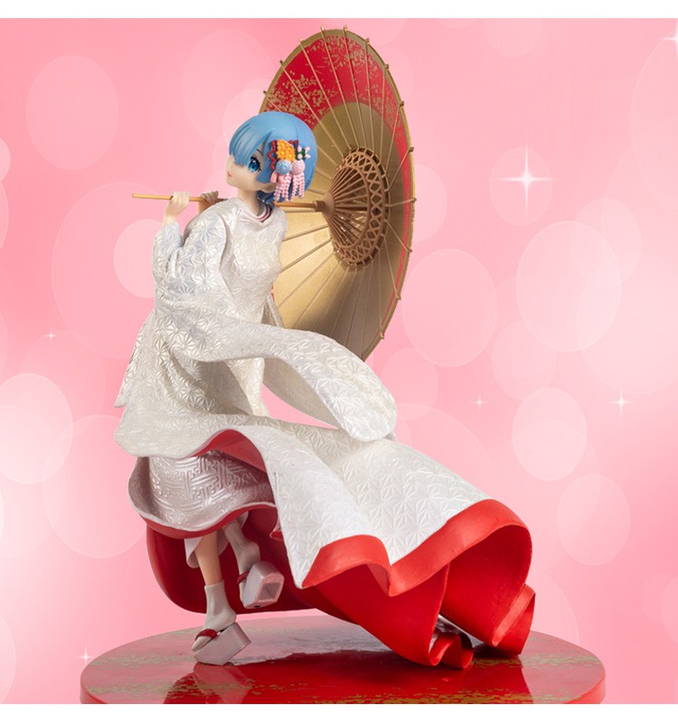 从零开始的异世界生活q版艾米莉亚浴衣雷蕾姆手办动漫模型礼物浴袍蕾