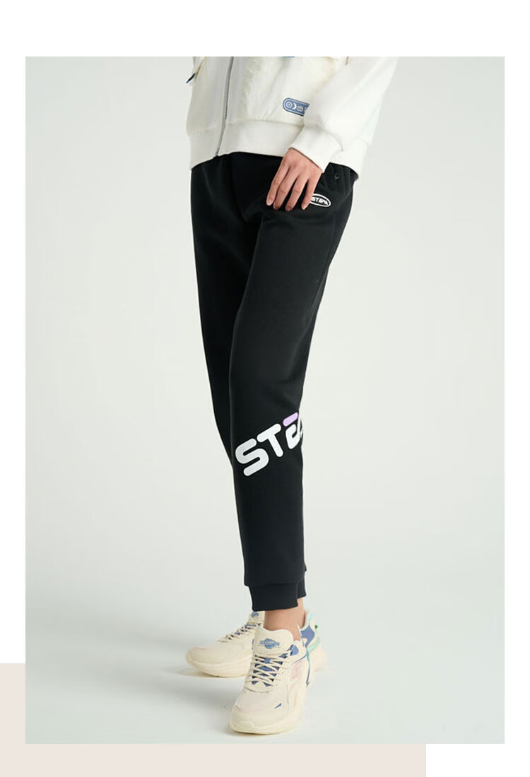 361度运动裤女学生收口春秋季新款修身针织长裤小脚舒适休闲卫裤女