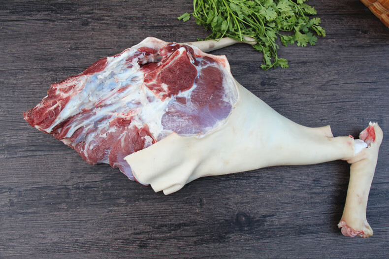 山羊肉放养山羊腿羊前腿羊后腿带皮羊排生鲜 皇波纳特 带皮前腿9斤 切