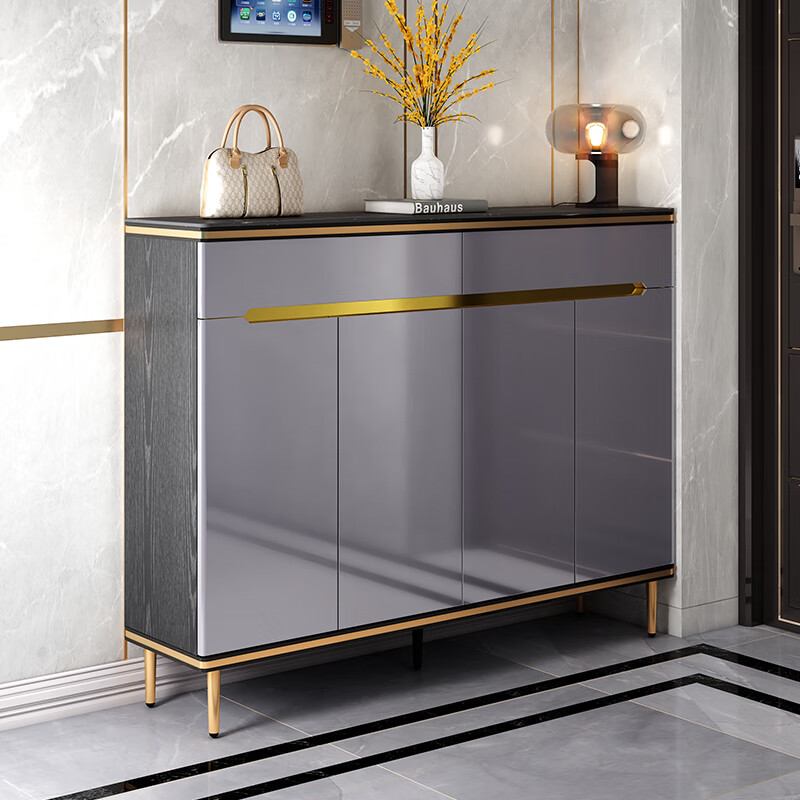 门外鞋柜鞋柜家用门口简约现代门外新款2020入户轻奢烤漆大容量玄关柜