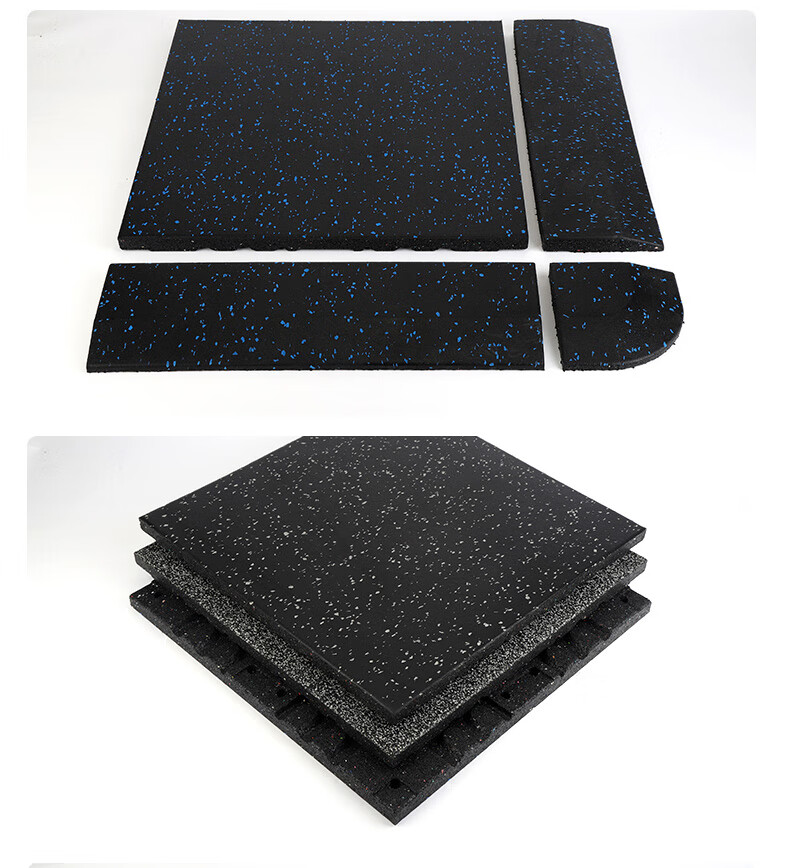 健身房室内橡胶地垫卷材缓冲地板室内防滑隔音防震垫减震耐磨运动地胶