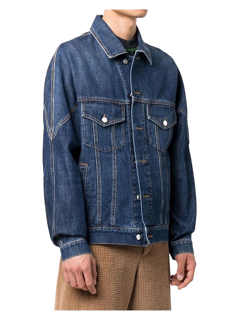 高田贤三kenzo外套男士牛仔短款翻领工装夹克fb65db5402fa76蓝色xl