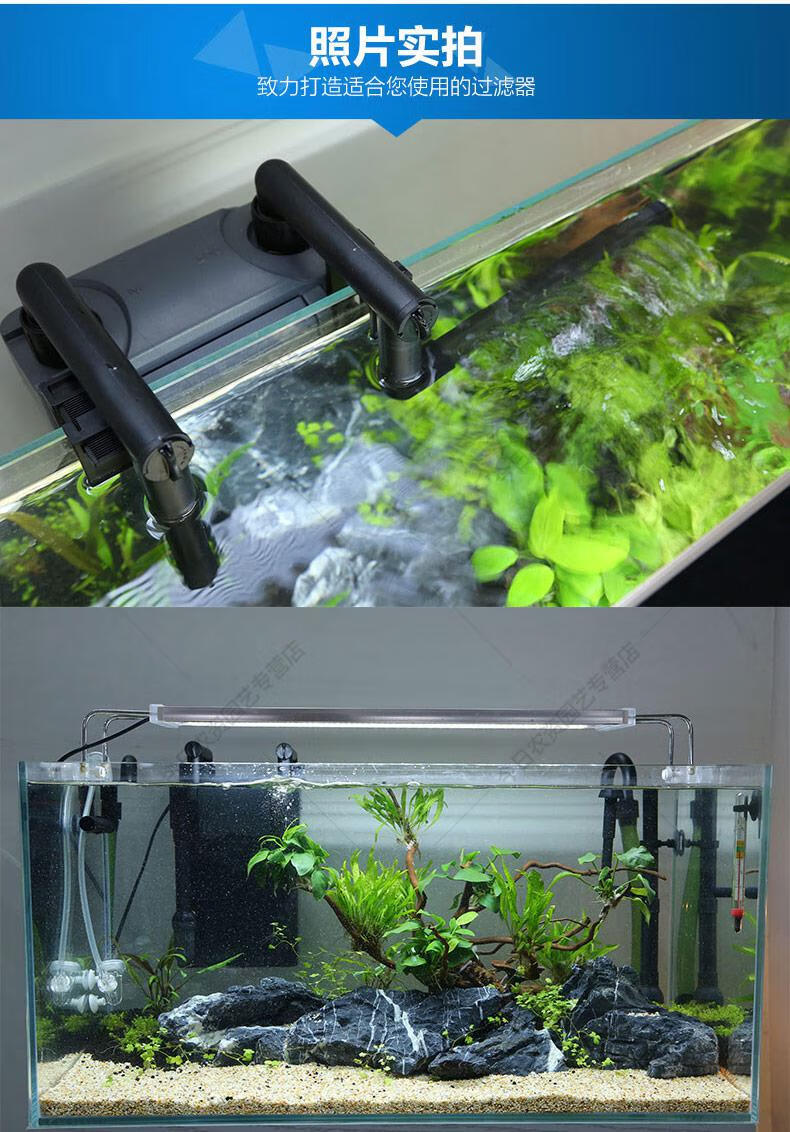 壁挂式过滤桶草缸外挂过滤器循环筒除油膜雨淋鸭嘴hbl803 小号油膜器