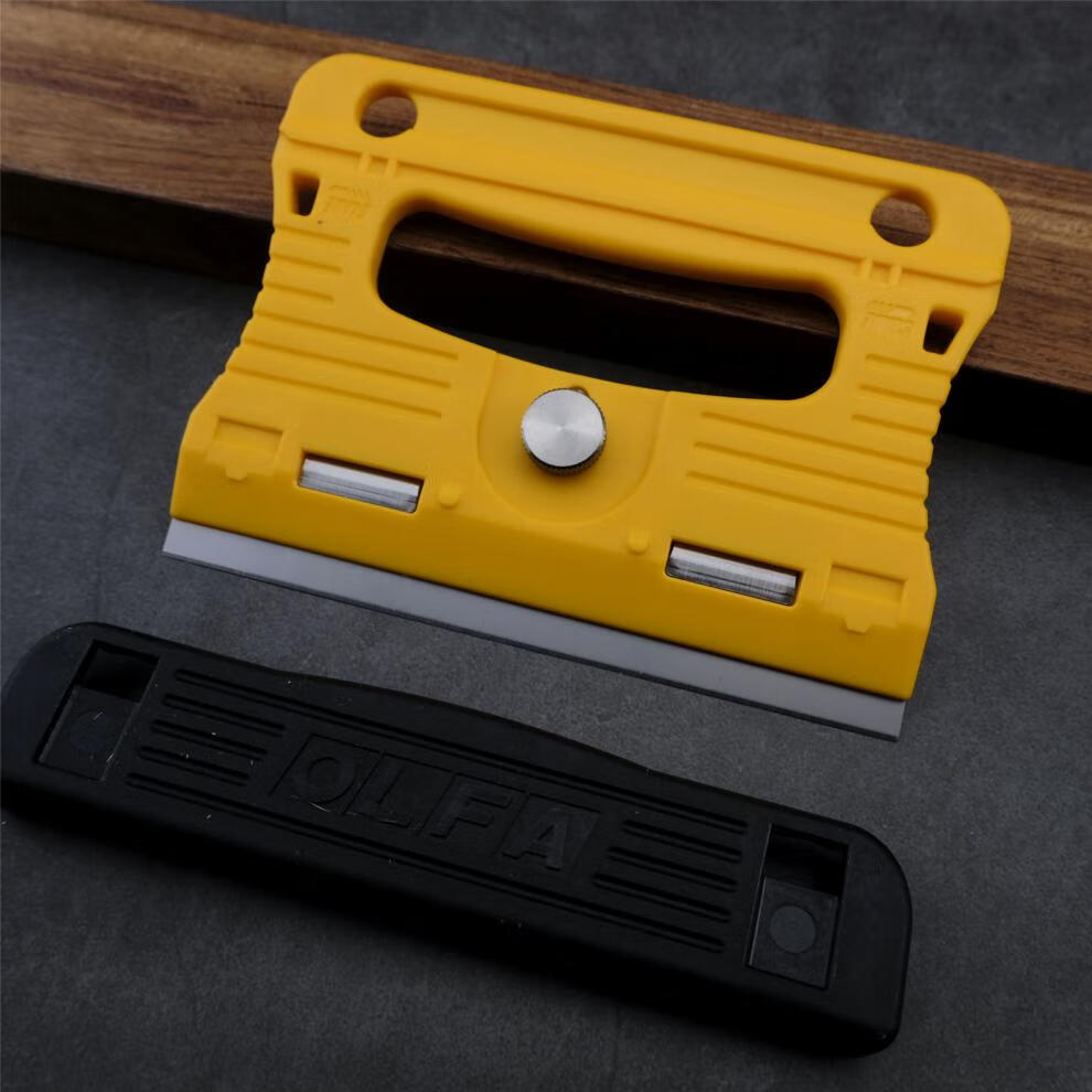 适用228b铲胶刀玻璃清洁刀木工刮刀刨底修平工具本体带3枚剃刀