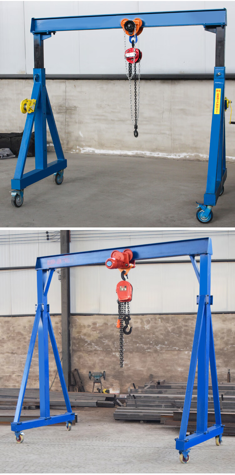 活动龙门架5吨小型龙门吊架可拆卸移动手推起重吊架1t升降式行车天车