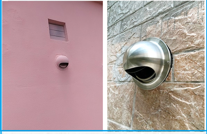 定制不锈钢风帽穿墙出风口卫生间室内外墙排气口排气帽风罩防风罩风管