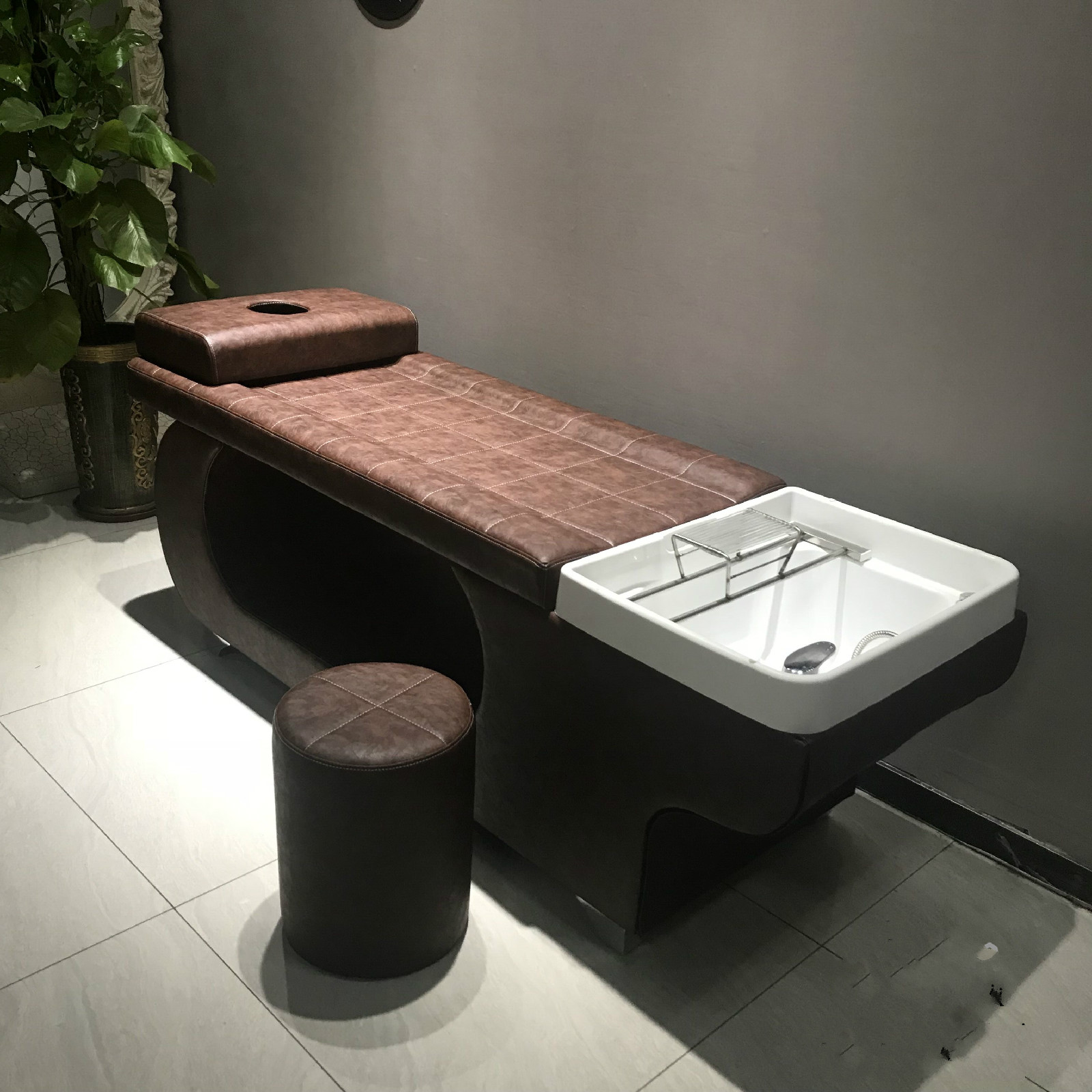 拙治头疗泰式洗头床发廊专用平躺理发店美发冲水床全躺美发店简约