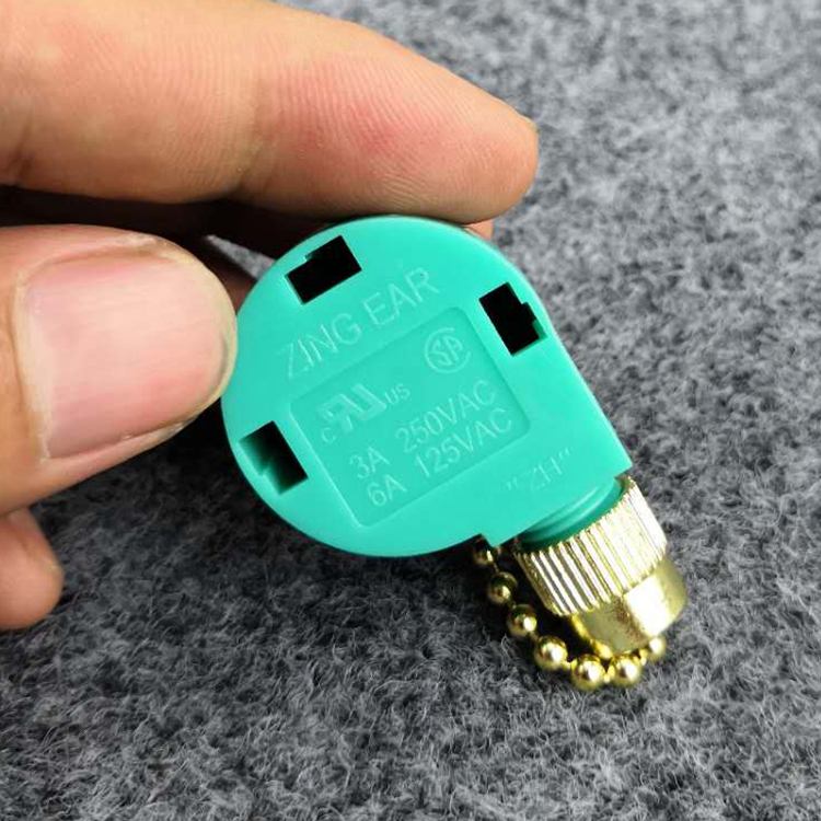 灯饰diy配件拉链拉线拉绳开关吊扇三档调速开关220v风扇灯调速器线长5