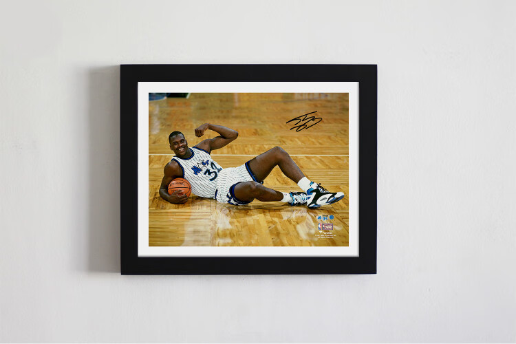 腾讯体育旗舰店同款10寸奥尼尔照片签名海报壁纸创意实木相框球迷周边