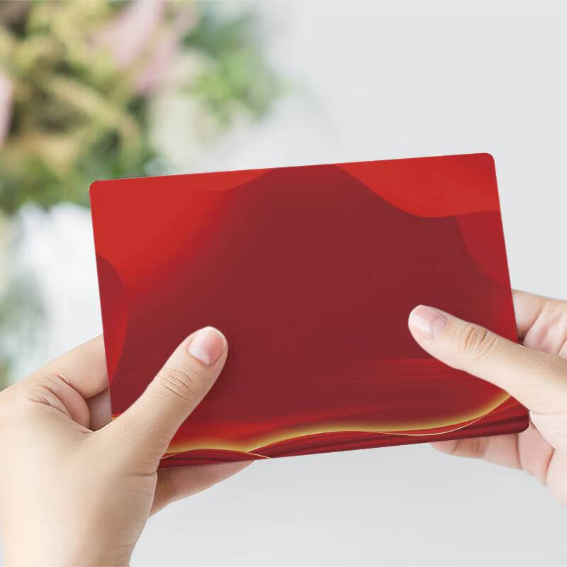主持人手卡 主旋律活动主持人卡片红色背景手卡对折贺卡提词卡台词卡