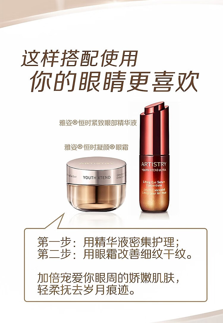 amway安利雅姿恒时凝颜眼霜15ml化妆品