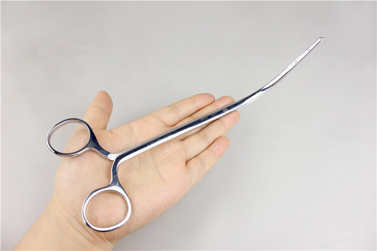 上海医疗器械厂jz金钟五官耳鼻喉科手术器械医用取鱼骨喉钳间接喉钳