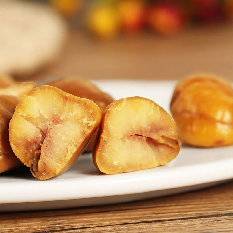 板栗仁即食甘栗仁迁西板栗唐山特产零食香甜熟制油栗子仁油栗仁100g4
