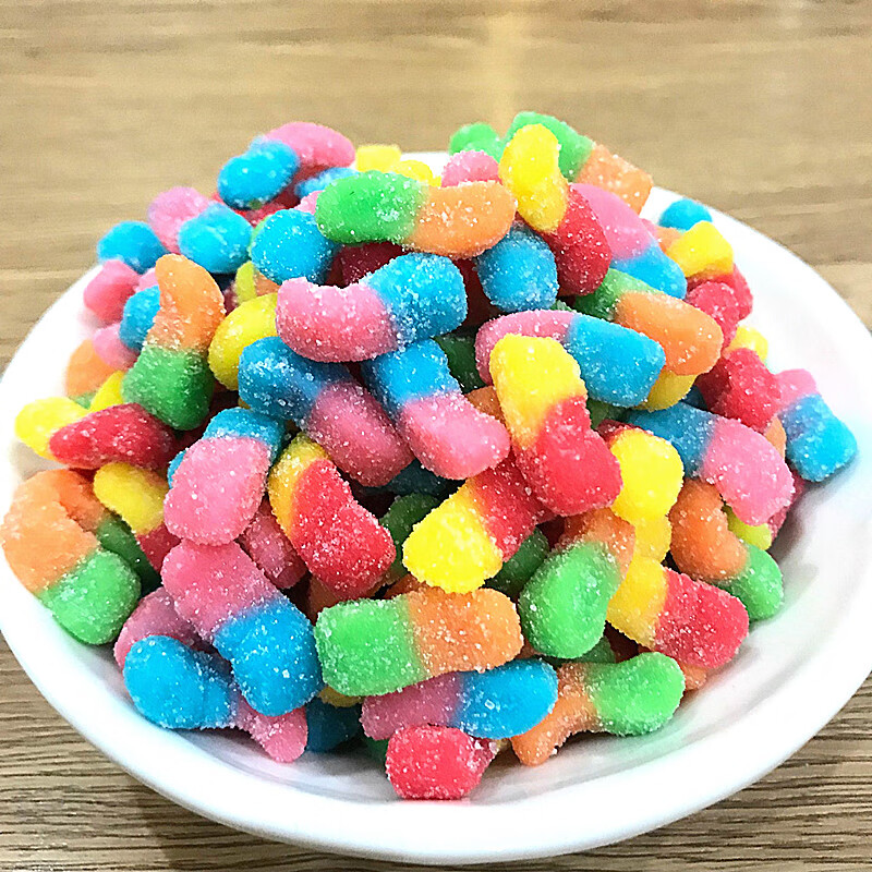 酸砂糖口力 散装5斤 德国品牌酸小虫橡皮糖酸砂糖软糖酸味水果糖零食