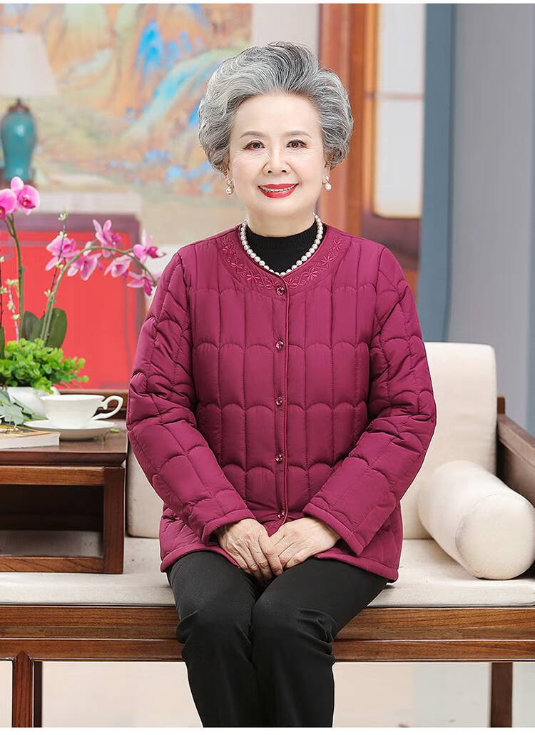 恒源祥妈妈羽绒服中老年人秋冬女60岁奶奶秋外套内胆上衣老人衣轻便