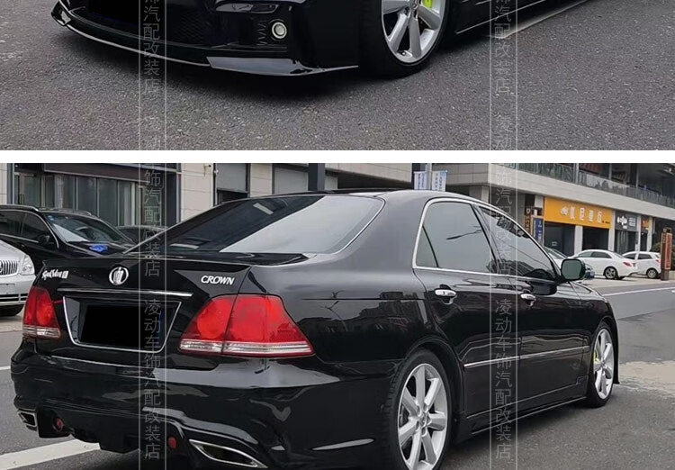 适用于05-09款皇冠安装12代皇冠日版184改装前杠toms前铲大包围定制款
