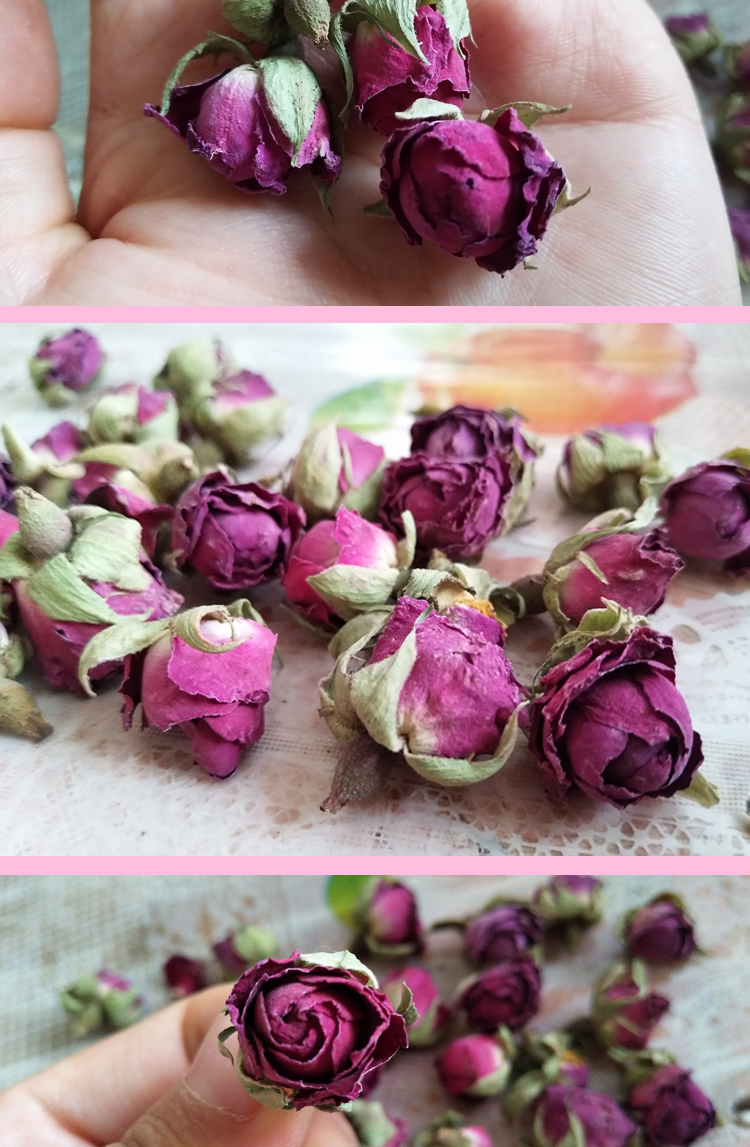 京选新疆和田沙漠玫瑰花大马士革玫瑰花新货花草茶100克罐装粉头玫瑰