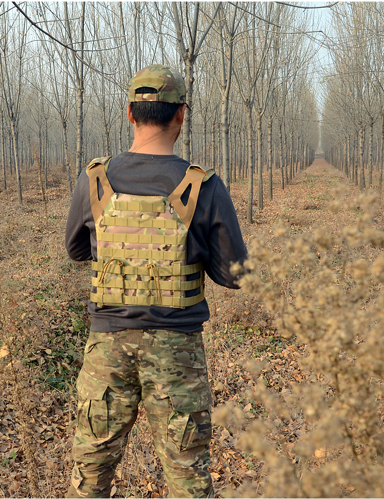 西北风jpc多功能战术背心特战防弹马甲防刺服钢板装备衣mc迷彩儿童版