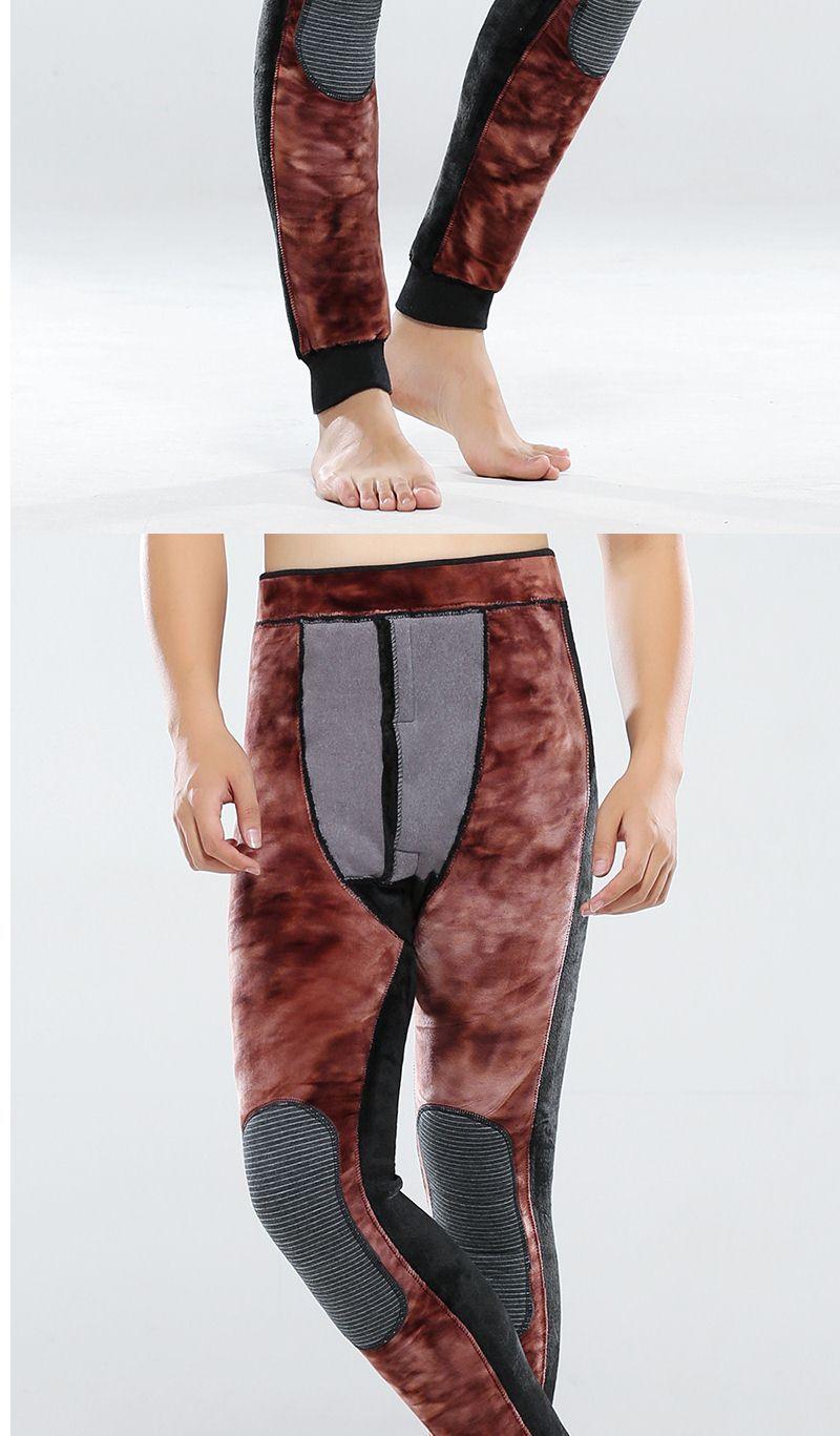 毛裤男男士800克加绒加厚裤高弹性修身毛裤青年打底裤保暖裤600克保暖