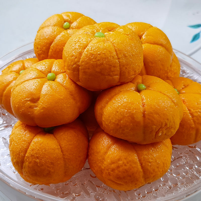 南瓜宝可爱造型包子12个儿童早餐馒头动漫甜面食粥铺酒店冷冻点心南瓜