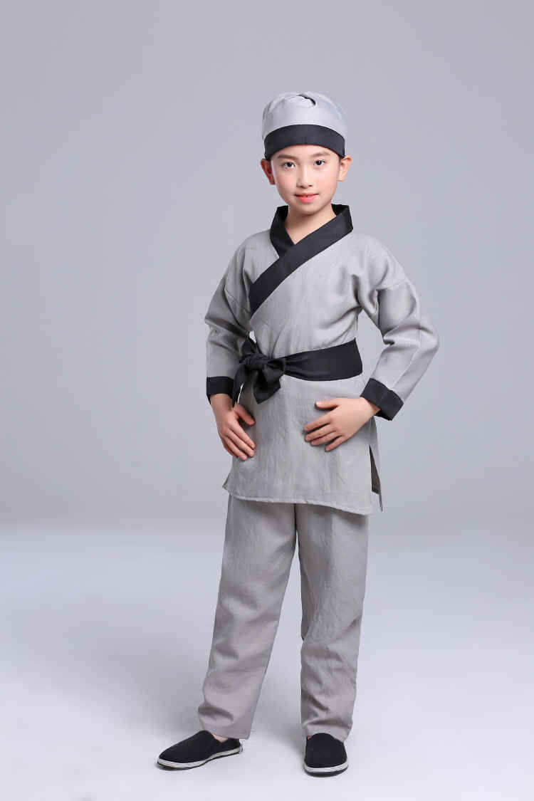 小憨鹿儿童古代平民百姓掌柜小二伙计佣人车夫管家表演服景阳冈店小二