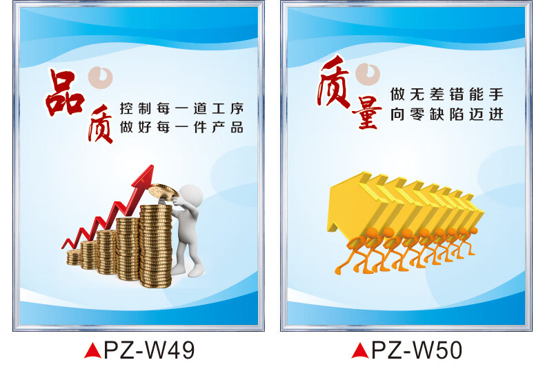 意卡蒙工厂车间精益生产管理标语品质质量企业文化宣传海报五大损失5s