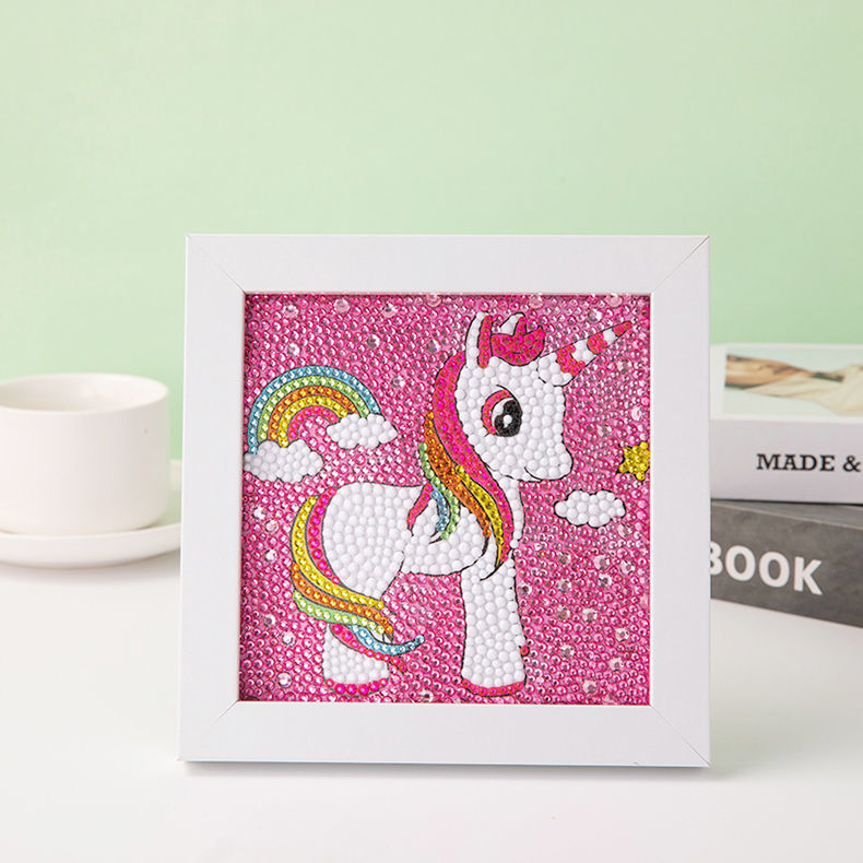 钻石贴画水晶满钻手工diy制作女孩点点画生日礼物钻石绣简单龙猫框