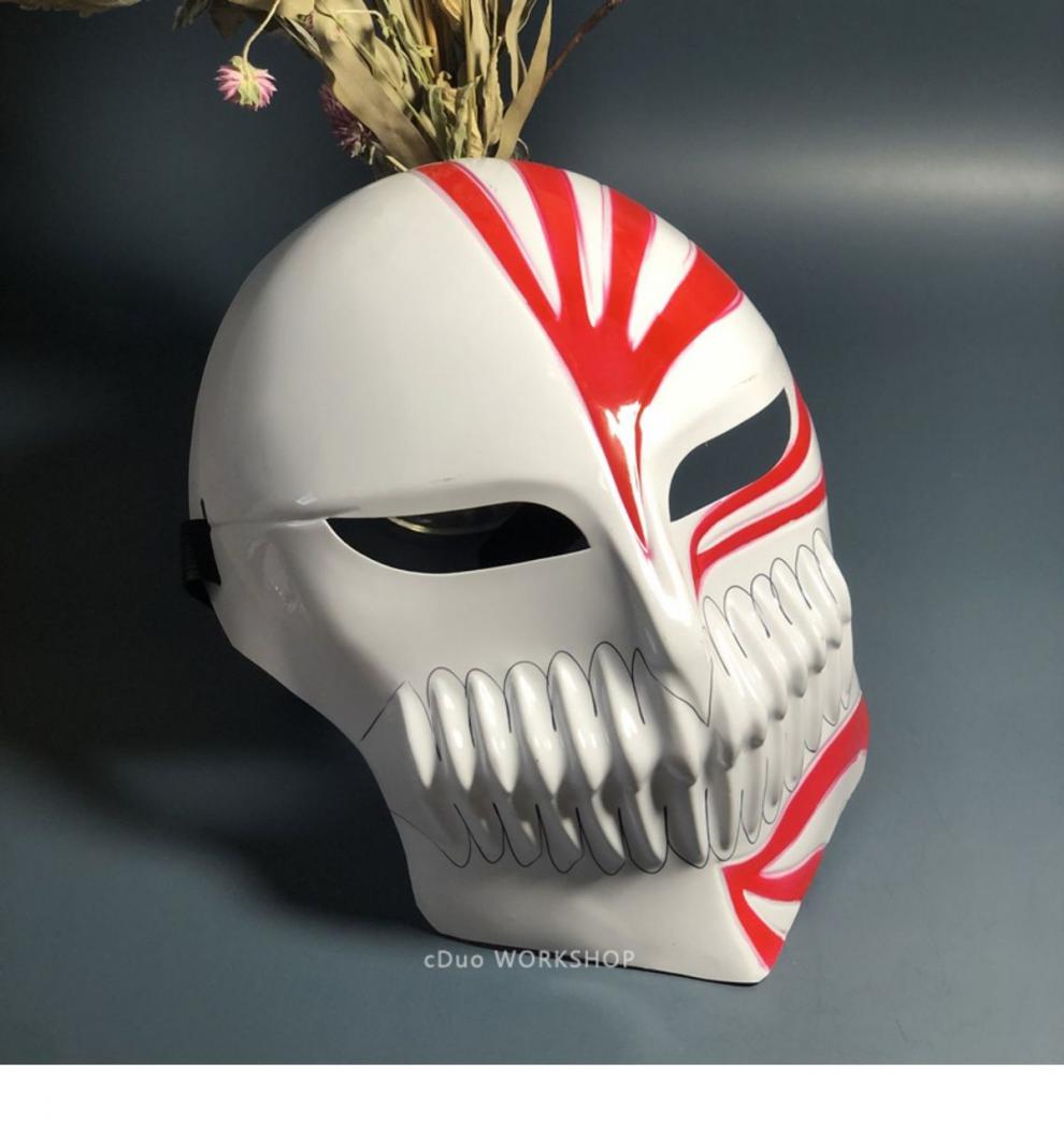 现货直发漫面具黑崎一护虚化死神面具鬼步舞街舞万圣节化妆舞会假面