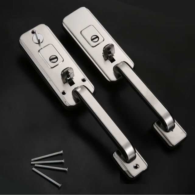 老式按压门锁铝合金对开门锁罗普斯金农村大门锁不锈钢防盗门锁不锈钢