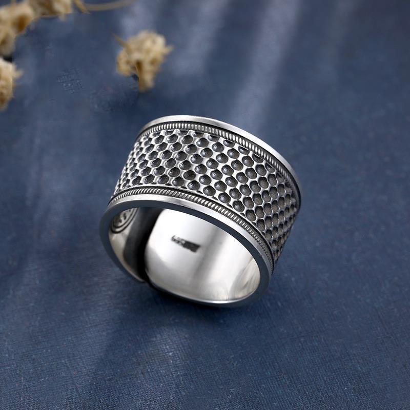 nice祥云戒指顶针吉祥如意戒指光面戒指手顶针缝纫银指套箍顶针依莲妃