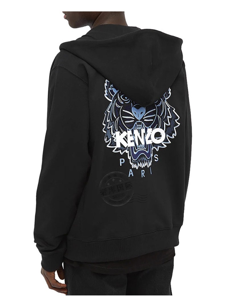 新年礼物高田贤三kenzo外套男士老虎头刺绣图案连帽运动卫衣fb55bl