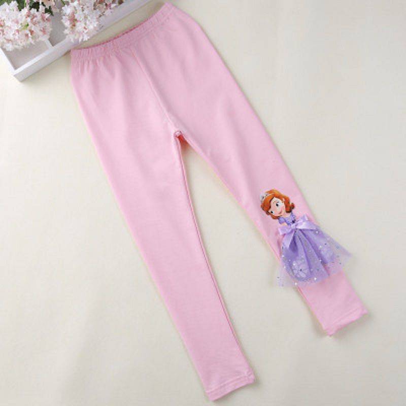 踏舰本店3-14岁冰雪奇缘女童打底裤装新款春秋装艾莎儿童公主裤子爱莎