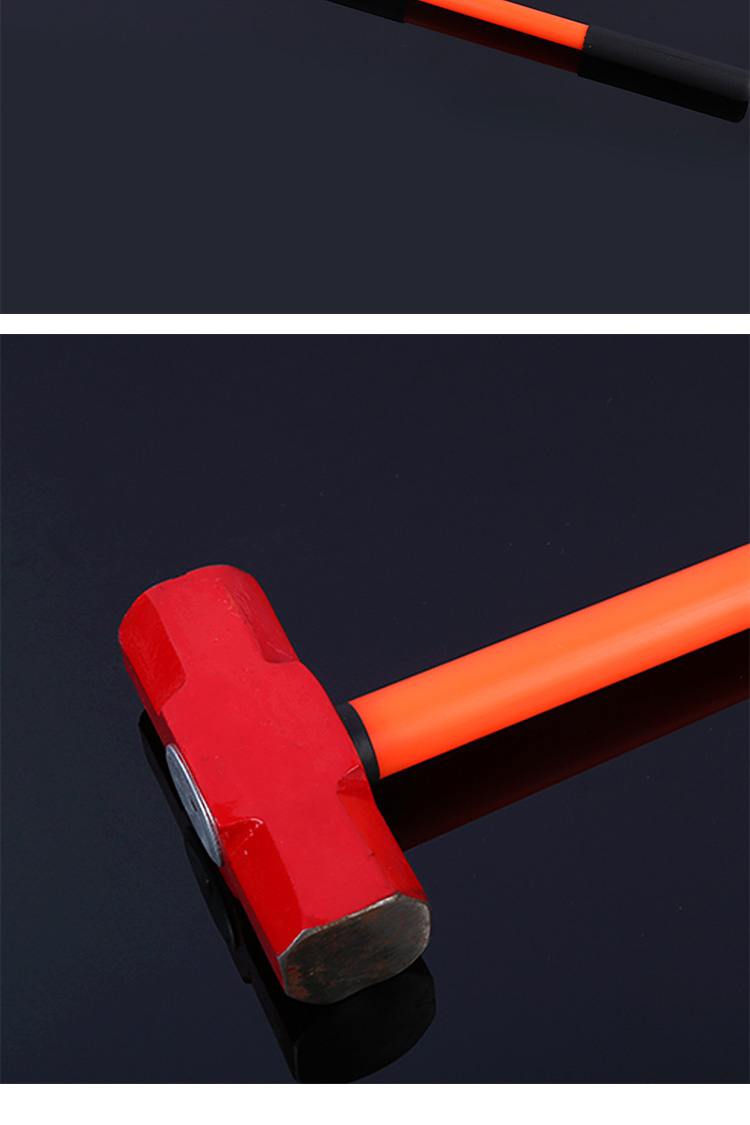 恒源鑫高碳钢长柄大铁锤八角锤子装修砸墙锤消防锤带柄锤凿墙锤铁榔头