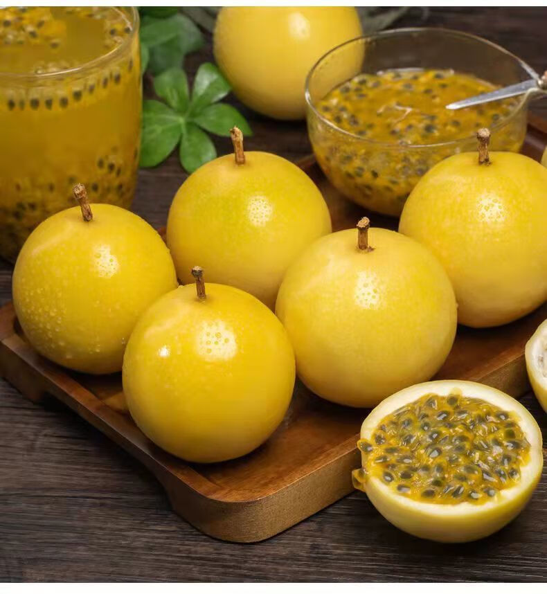 黄金百香果现摘现发新鲜孕妇水果西番莲鸡蛋果1235斤批发中果一斤装