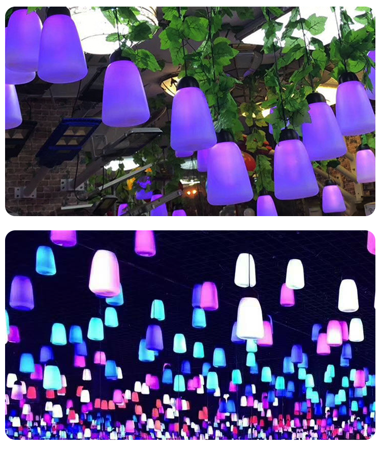 网红森林呼吸灯遥控触摸感应展览户外防水led七彩渐变亮化装饰灯七彩