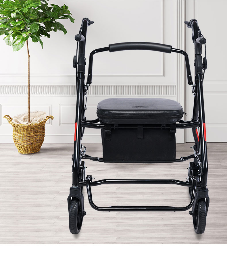 能坐人的拉菜车埃立娇老人手推车老年买菜购物车四轮代步推车可坐折叠