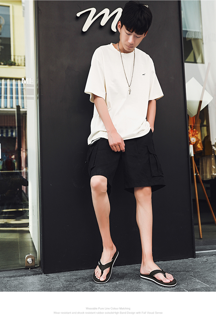 男士拖鞋加肥加宽加大码夏季大码加大男特大号凉拖人字拖外穿居家 黑