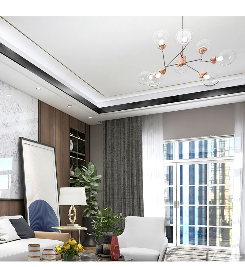 豪金门高端装饰天花板吊顶条客厅装饰天花板金色吊顶天花板吊顶瓷砖美