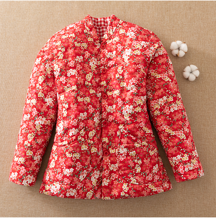 xjwsry送长辈纯手工纯棉花袄成人学生棉袄中老年女手工棉袄冬季加厚