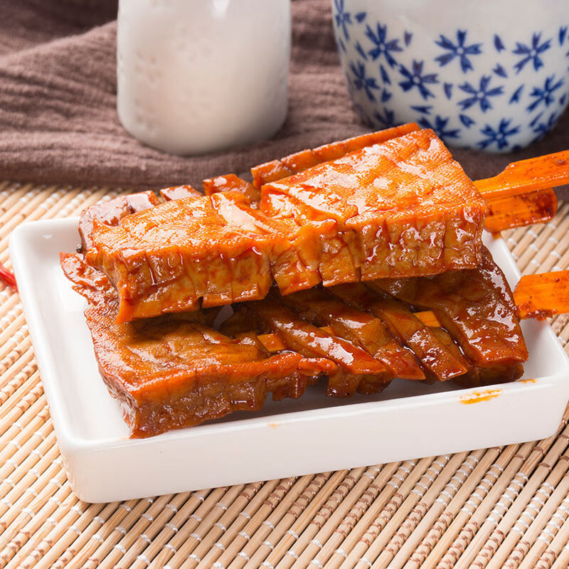 武冈卤豆干兰花串湖南特产香辣豆腐串干子休闲麻辣零食小吃兰花串两味